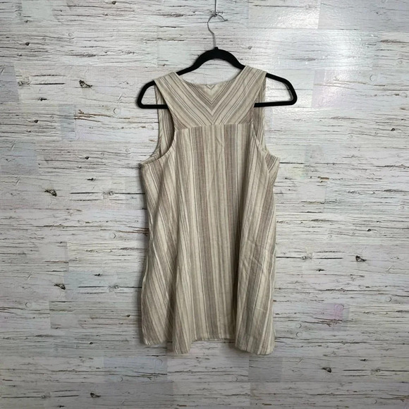 Others follow brown cream dress size large striped - Picture 6 of 8